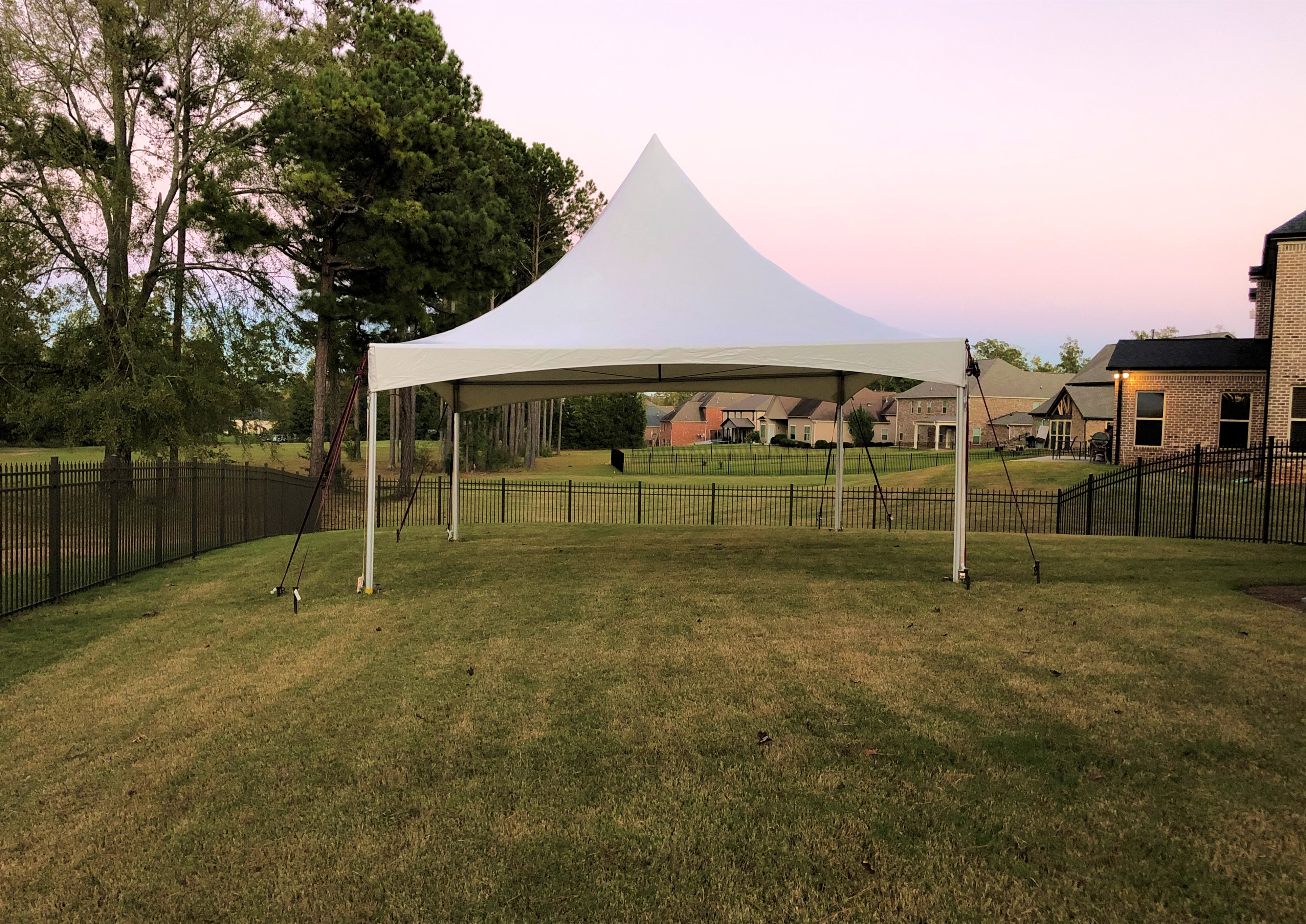 20 x 20 High Peak Tent Installation Hampton GA