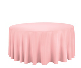 120" Round Pink Linen