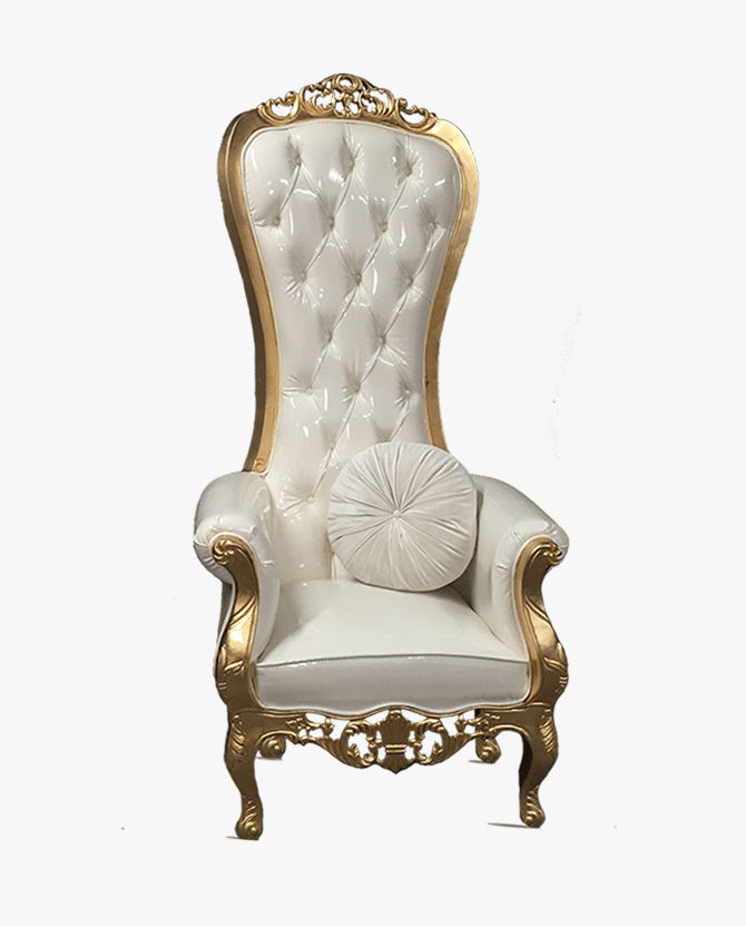 Luxe Line White Throne Chair