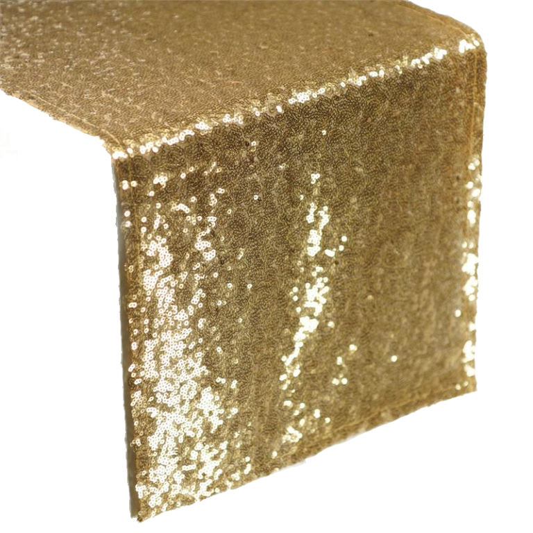 Gold Sequin Table Runner Rentals - Atlanta Party Rentals & Linen