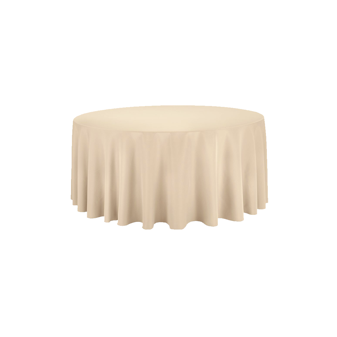 120″ Round Beige Tablecloth