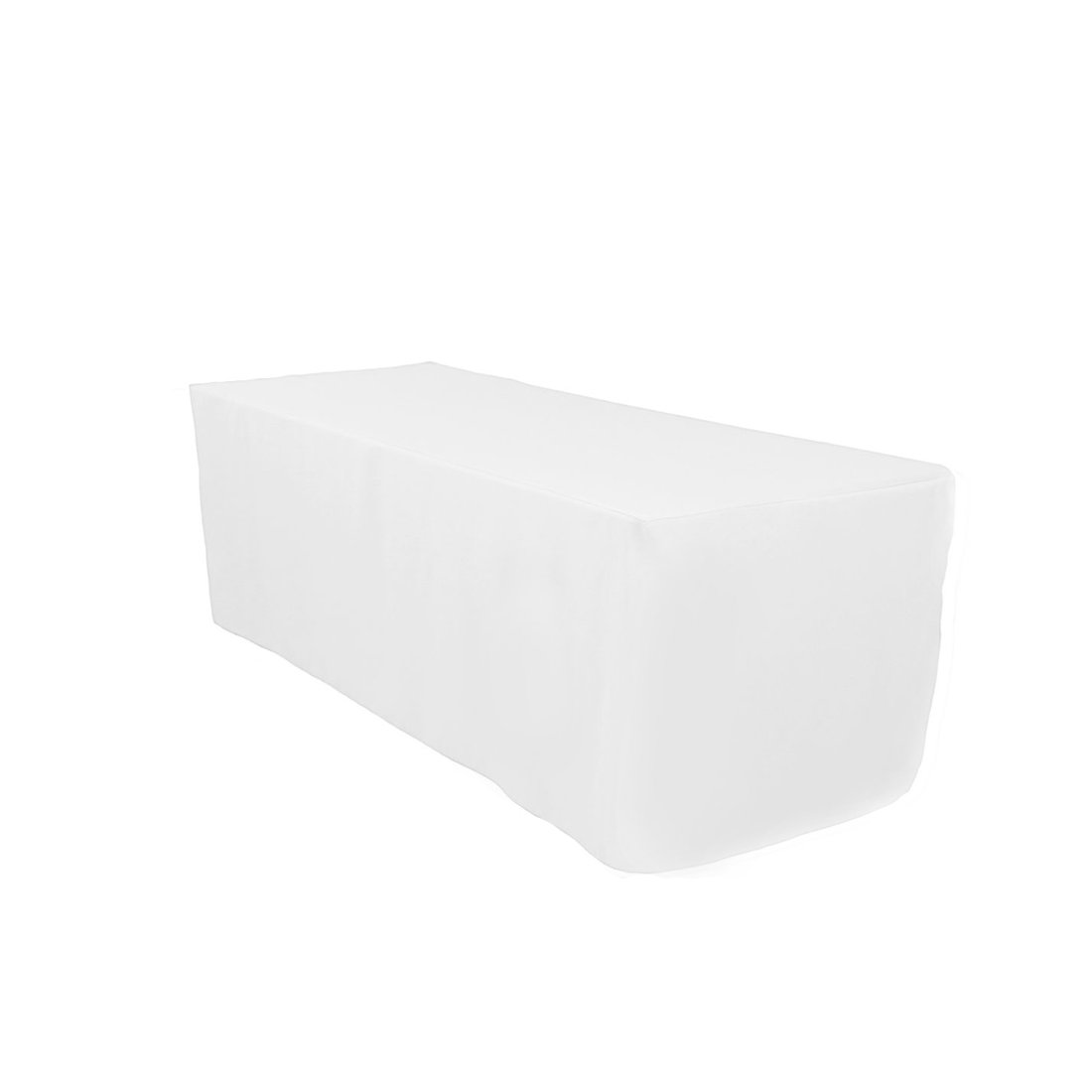 6 Ft Fitted White Tablecloth