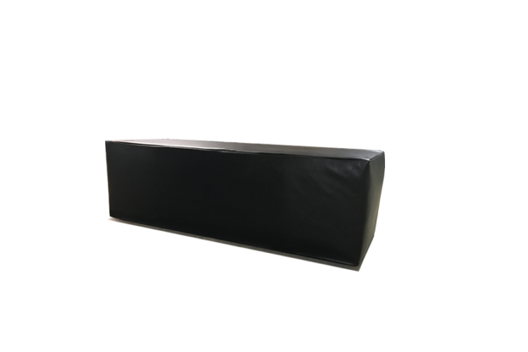 Black Luxe Lounge Line Ottoman