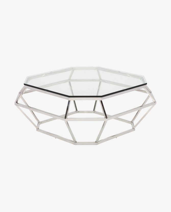 silver diamond coffee table rental
