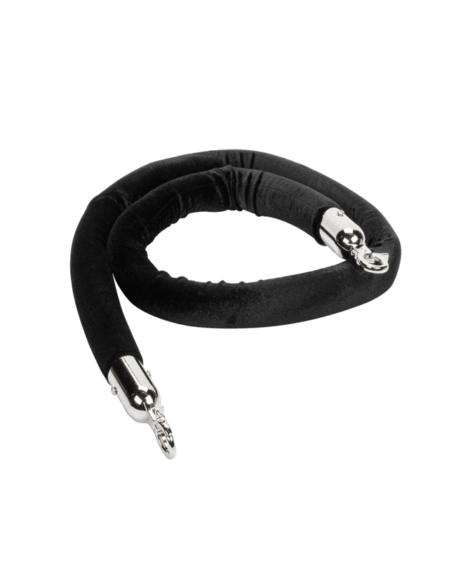 5' Black & Silver Stanchion Rope