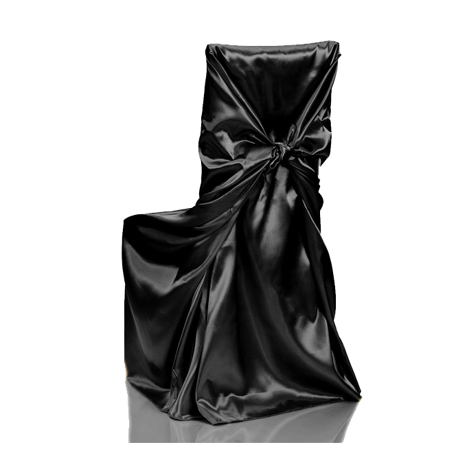 black satin universal chair covers