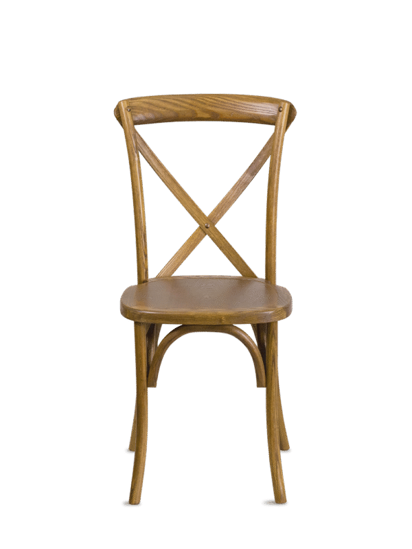 Cross Back Chestnut Wooden Chair